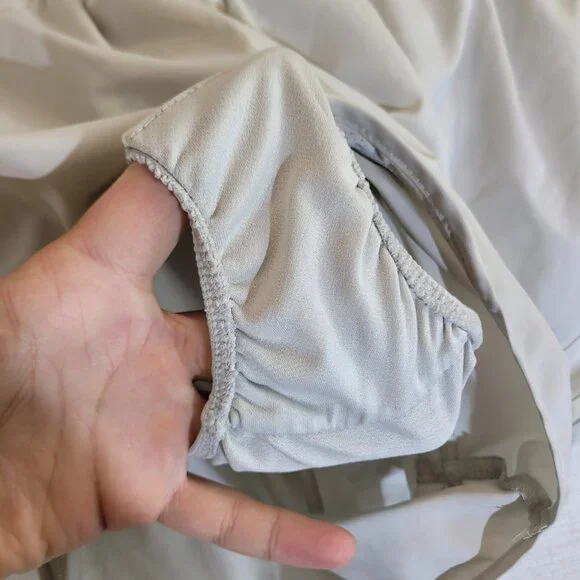 Nike Dri Fit Running Shorts Womens Medium White Drawstring Lined Athletic - Picture 6 of 9